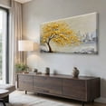 thumbnail image 5 of Golden/Green/Blue Tree of Life Paintings - Large Canvas Print Wall Art for Living Room, Bedroom, Office Decorations, Landscape Artworks with Framed, 60"X30", 5 of 7