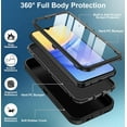 thumbnail image 3 of for Samsung Galaxy A15 5G Case, with Built in Screen Protector Heavy Duty Drop Protection,Shockproof Dual Layer Slim Protective Phone Cover（Black）, 3 of 7