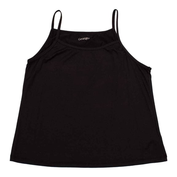 Top George para Mujer, con Tirantes Cuello Redondo Negro Talla 38