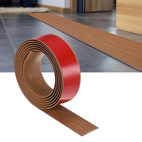 Tira de transición para el suelo autoadhesiva, 6.56FTx1.58Inch tira de transición para puertas para huecos/alfombra [Teak]