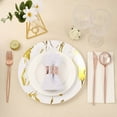 Efavormart 24 Pack | Rose Gold/Blush Sleek Modern Flatware Set, Premium ...