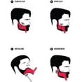 thumbnail image 5 of professional beard stencil,beard shapes for chin beard, sideburns, neck,styling tool（white）, 5 of 5