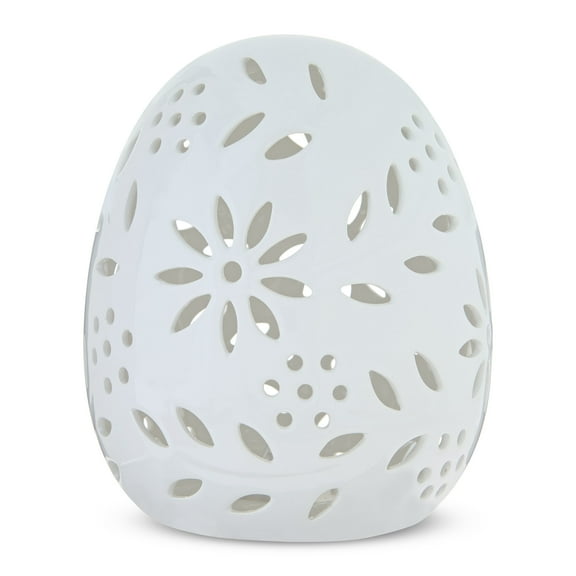 Large Light-Up Ceramic Egg Decoration, White, Easter by Way To Celebrate