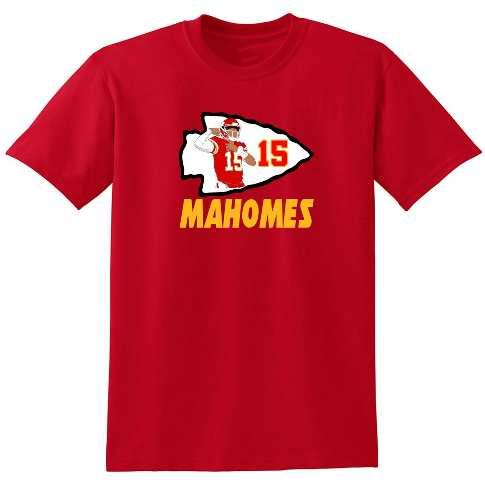 Red Patrick Mahomes Chiefs Logo TD T-Shirt, Adult Unisex, Size: Large