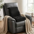 thumbnail image 3 of baibu Memory Foam Small Recliner Cushions with Lumbar Support Pillow Set, 18x16x4 Inch Dual-Layer Design Non-Slip Recliner Seat Cushion & Back Support Pillow for Reduce Hip & Lumbar Pain, Black, 3 of 7