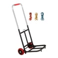 thumbnail image 2 of HILABEE Foldable Hand Cart Adjustable Handle Trolley Foldable Trolley Cart Durable Folds Pipe 22mm PU Wheel, 2 of 9