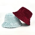 thumbnail image 2 of Yanyanz Bucket Hats for Women, Japanese And Korean Version of The New Plush Fishing Cap Female Basin Cap Autumn And Winter Warm Hat Ladies Outdoor Fashion Sun Hat, Hat Red One Size, 2 of 5