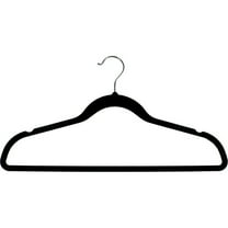 The Great American Hanger Company Black Rubber Coated Non-Slip Slim Line Suit Hanger, Box of 100 Flexible Ultra Thin Clothes Hanger w/ Swivel Hook and