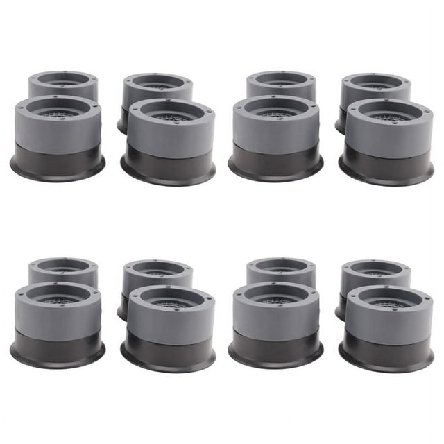 16 Piezas Almohadillas AntivibracióN Montaje Pie Antideslizante VibracióN con ReduccióN Ruido Goma para Lavadora y Secadora Ajustable Lavadora Lavadora (Gris)