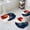 Blue, variant on Navy Blue Burnt Orange Bath Mat 3 Piece Bathroom Rug Set, Modern Boho Art Geometric Non Slip Bath Rug Contour Mat and Toilet Lid Cover, Absorbent Shower Mats Soft Bath Rugs and Mats Sets