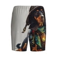 thumbnail image 7 of Daiia Fantasy Wizard Dog Art Mens Woven Stretch Pajama Short,Short Pajama Pants-XX-Large, 7 of 7