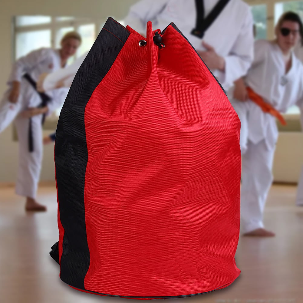 Adults Portable Sanda Taekwondo Protectors Gear Tools Shoulders Bag Backpack Red 