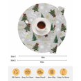 thumbnail image 6 of 13 Inch Round Placemats Set of 4, Grey Christmas Non Slip Heat Insulation PP Table Mats, Winter Green Pine Tree Gold Snowflake Washable Place Mats for Kitchen Dining Party Table Decor, 6 of 7