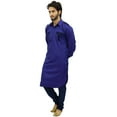 thumbnail image 4 of Atasi Men's Pathani Style Purple Men's Churidar Kameez Punjabi Shirt-Small, 4 of 7