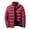 Wine, variant on WTOBBY Men's Short Padded Jacket, Stand Collar Casual Quilted Coat with Solid Color Design, Lightweight Warmth for Fall Winter Urban Style,Wine M