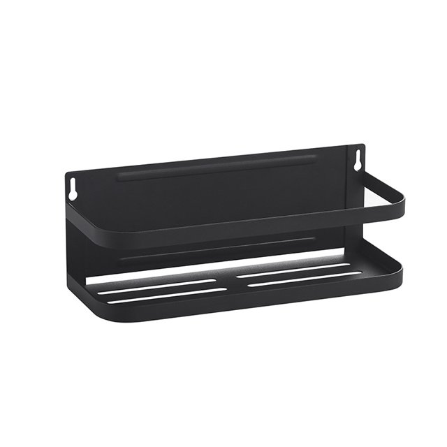 Estante para nevera, estante colgante para imán de nevera, estante para especias con estante, estante de cocina, organizador de cocina, almacenamiento, negro Ormromra WL-00325