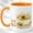 Orange, variant on Sunflower Cake Tea Mug, Yellow Floral Dessert Cup, Watercolor Cake and Teacup Art Gift for Women, Summer Tea Party, Ceramic 11 Oz Mug