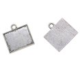 thumbnail image 4 of Colgantes de bisel de cabujón,Base de camafeo colgante de plata antigua,Engaste de cabujón colgante de bisel en ,Bandejas de bisel para hacer joyas y manualidades,Suministros 2 piezas, 4 of 10