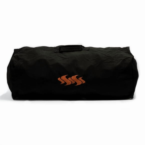 Camco Marine Barbeque Grill Cover 58303 Kuuma; Fits Kuuma 216 Elite/316 Elite Barbeque Grills; Black With Flame Design; Protects From Outdoor Elements; Zipper Closure; Polyester; Non-Vented
