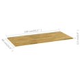 thumbnail image 4 of vidaXL Plateau de Table en Chêne Massif Rectangulaire 23 mm 140x60 cm, 4 of 4