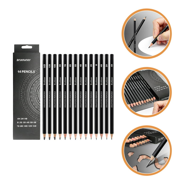 Premium Sketch Drawing Pencils - 24 Piece Professional Pencils Set Includes  Graphite, Charcoal and Eraser Pencils (7H-14B), Shading Graphite Pencils  for Adults & Kid Artists, Sketching by Mincho - Shop Online for