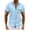 Sky Blue, variant on Lenago Mens Button Down Shirt Lapel Button Open and Close Solid Color Shirt Top Short Sleeve Lapel Top/Shirt