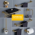 thumbnail image 3 of Bathroom Hardware Accessories Set Brushed Gold Knurled Brass Kit Towel Bar Ring Robe Hook Paper Holder Towel Ring Toilet Brush My Lux Decor Round, 3 of 20