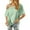Green, variant on Womens Tops Short-Sleeved Round Neck Solid Color Off-Shoulder Summer Casual Outer Wear Loose Shirt Khaki M