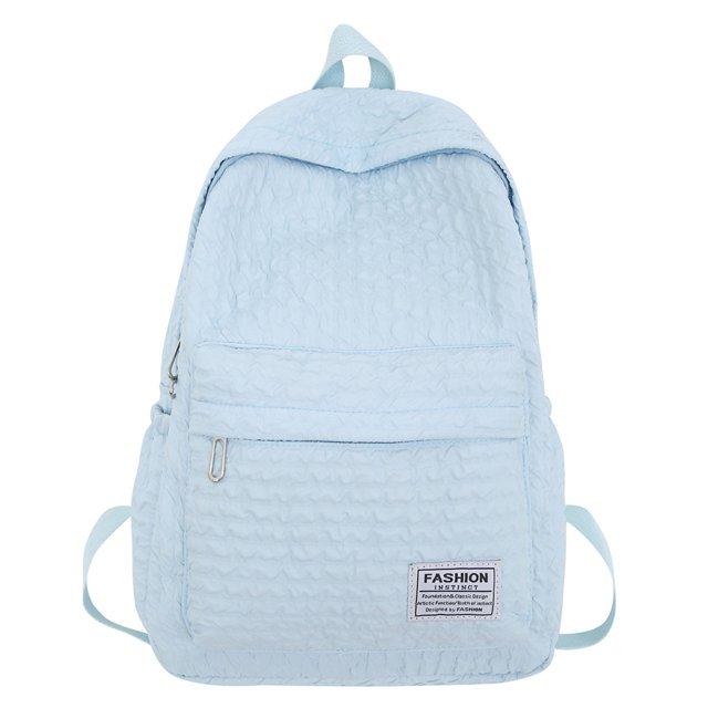 Bolsa Mochila para mujer Mochilas de viaje simples plisadas Moda para deportes al aire libre (Azul) Ehuebsd Para Estrenar