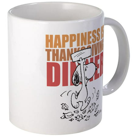 CafePress - Peanuts Happiness Thanksgiving Dinner Mug - Unique Coffee Mug, Coffee Cup