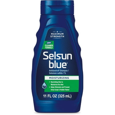 Selsun Blue Moisturizing Anti-dandruff Shampoo with Aloe, 11 fl. oz., Selenium Sulfide 1%
