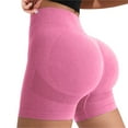 thumbnail image 5 of Prolriy Gym Shorts Women, Legging Shorts for Women High Waisted Biker Shorts Compression Scrunch Butt Lifting Short Women's Shorts Pink XL, 5 of 9