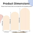thumbnail image 2 of Arch Backdrop Cover Set of 3 (7.2/6/5 ft) Wedding Arch Cover Spandex Arched Stand Covers Stretchy Backdrop for Birthday Balloon Party Graduation Decoration Wedding, 2 of 8
