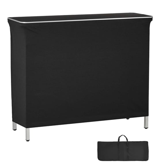 Mobile Bartending Station - Folding Portable Bar Table, 34.8" x 43.3" x 15.2"