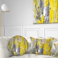 thumbnail image 2 of DESIGN ART Designart 'Grey and Yellow Abstract Pattern' Abstract Throw Pillow, 2 of 5
