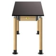 thumbnail image 3 of NPS Signature Series 54" Modern Wood Science Lab Table with Chem-Res Top in Oak, 3 of 4