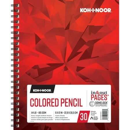 Koh-I-Noor Colored Pencil Pad, 30 Sheets, 9in x (Best Drawing Paper For Colored Pencils)