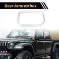 thumbnail image 3 of Moldura de cubierta de salida de aire del reposabrazos trasero Unique Bargains para Jeep Wrangler JL JLU Sport X Sahara Rubicon 18-24 Tono plateado, 3 of 6