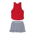 thumbnail image 2 of Way to Celebrate Girls Patriotic Americana Cinched Tank and Flutter Short Set, 2-Piece, Sizes 4-18, 2 of 12