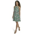 thumbnail image 2 of Falling Flowers Women's Chiffon Halter Neck Mini Dress, Sizes XS-XL, 2 of 7