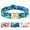 Blue, variant on Beirui Personalized Nylon Floral Dog Collar Engraved Pet ID Name Tag Fancy Collar for Yorkie Adjustable Rose