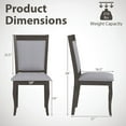 thumbnail image 3 of Costway Wood Dining Chairs Set of 4 with Rubber Wood Frame Padded Seat High Backrest, 3 of 9