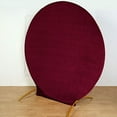 thumbnail image 3 of BalsaCircle 7.5 feet Burgundy Soft Velvet Round Backdrop Stand Cover Wedding Birthday Party Photo Booth, 3 of 7