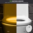 thumbnail image 4 of FYBTO 19-Color Motion Sensor LED Toilet Bowl Seat Night Light, 6 Dimming Levels, Ambient Light Detection, Battery-Powered, TGTSNL-2PCS, White (2 Pack), 4 of 5