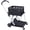Black + Aluminium, variant on 2-Tier Collapsible Utility Cart with Baskets, Shopping Cart for Groceries, 154LB Capacity Aluminum Folding Wagon with 360° Swivel Wheels and Foot Brake