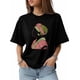 thumbnail image 5 of Camiseta de mujer, camisetas de manga corta, tops casuales, camiseta africana de cuello redondo para mujer, 5 of 8