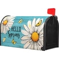 thumbnail image 3 of Vintage Spring Floral Mailbox Cover Magnetic Standard Size 25x21 Inch Daisy Flowers Mailbox Cover Spring Holiday Mailbox Cover Decorations Teal Mailbox Wrap Post Letter Box Cover for Outside, 3 of 6