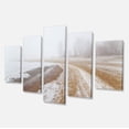 thumbnail image 2 of Sandy Beach in the Winter Fog - Modern Seashore Canvas Art, 2 of 3