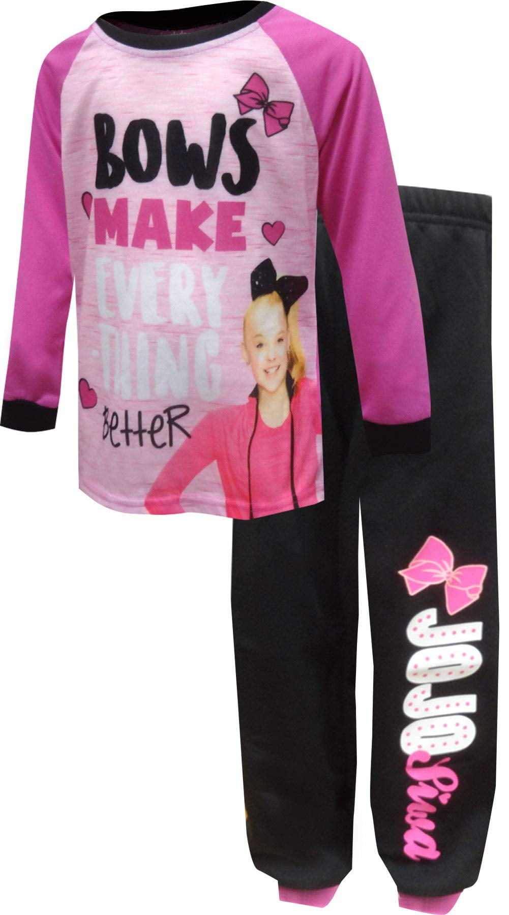 Nickelodeon - Nickelodeon JoJo Siwa Little/Big Girls Pink & Black Two