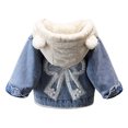 thumbnail image 3 of Girls' Denim Jacket Baby Thick Clothes Children's Warm Cute Padded Jacket Kid Long Coat Girl Ski Jacket Girls Toddler Girl Lightweight Jacket Big Girl Lined Jacket Light Weight Jacket for Girls Girl, 3 of 9